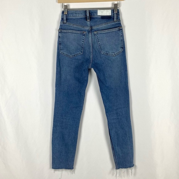 SOLD Re/Done 90s High Rise Ankle Crop in Worn Bright Blue - Picture 4 of 9